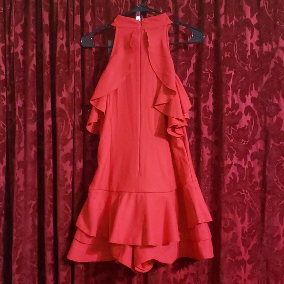 Red Ruffle Romper - Picture 2 of 2